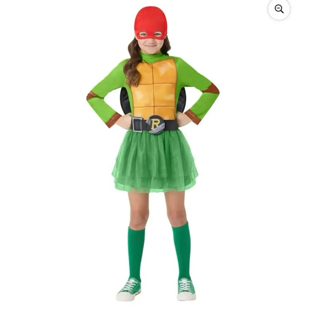 New Teenage Mutant Ninja Turtle 4-in 1 Dress up Costume Girls Size medium tmnt